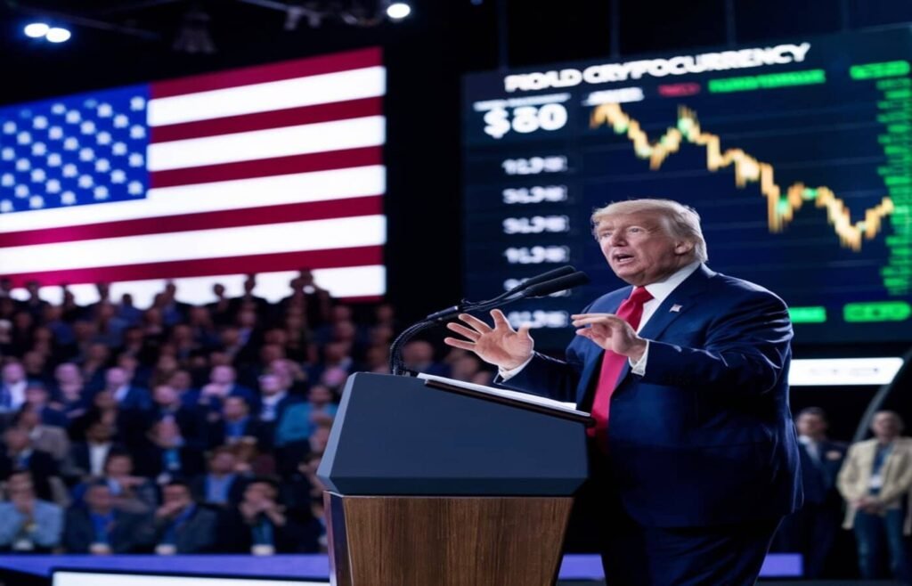 Donald Trump pro Crypto speech and Bitcoin price movement